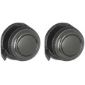 Black Front and Black Rear Lugged Knob Set #33 #93