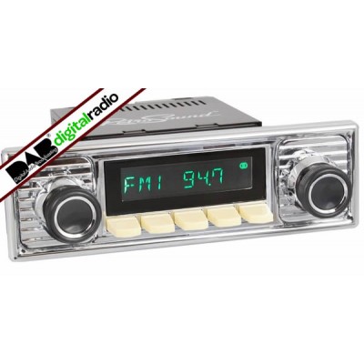 San Diego Classic DAB Car Radio Ivory Scalloped Spindle Style Radio Bluetooth