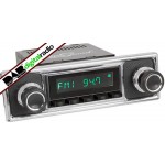 San Diego Classic DAB Car Radio Black Pebble Black Classic Spindle Style Radio with Bluetooth USB and Aux